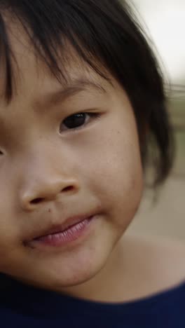 a close-up portrait of a young girl