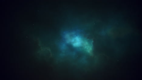 dark space with blue clouds and stars