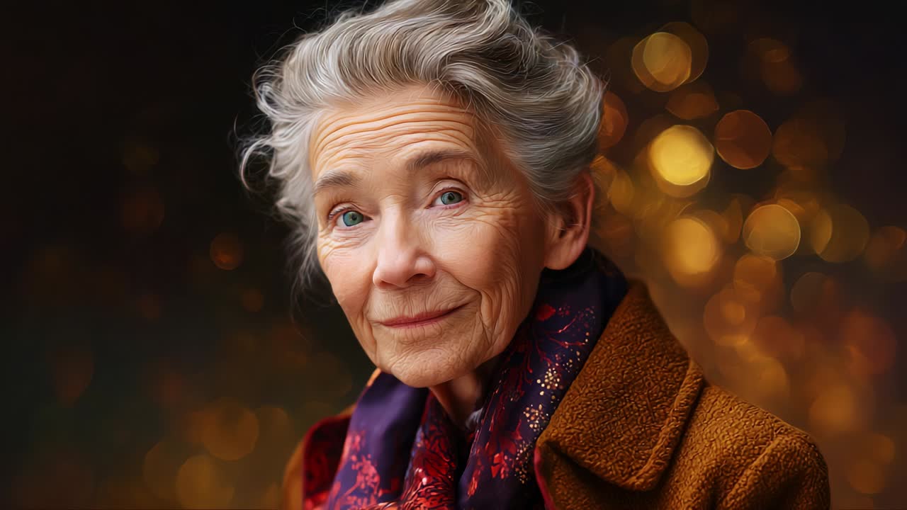 Portrait of an Elegant Elderly Woman