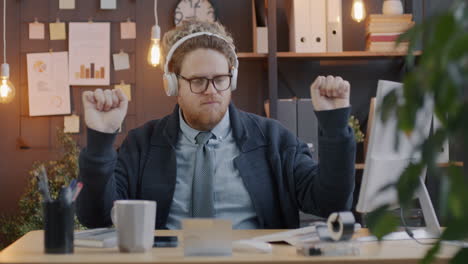 man dancing in office