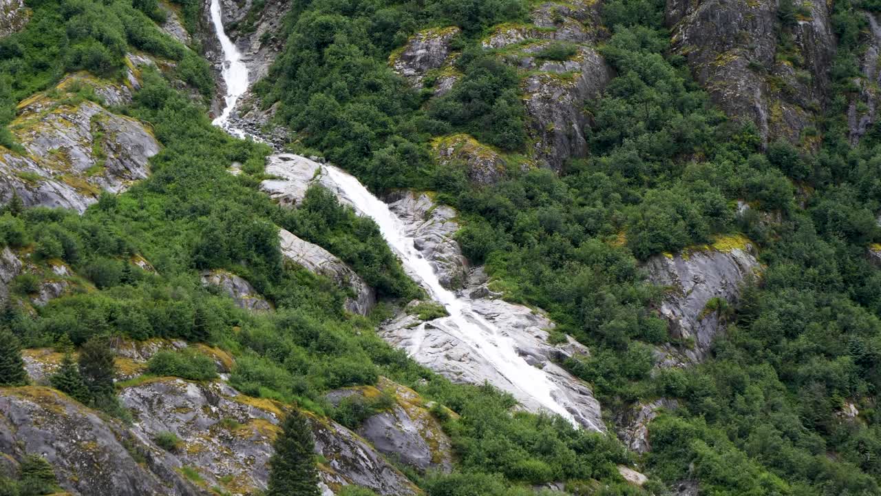 Waterfall, Endicott Arm fjord, Tongass National Forest, Alaska.