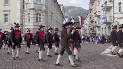 rifle companies from the burggrafenamt and passeier at the annual grape festival in meran, south tyrol, italy (part 4 of 4)