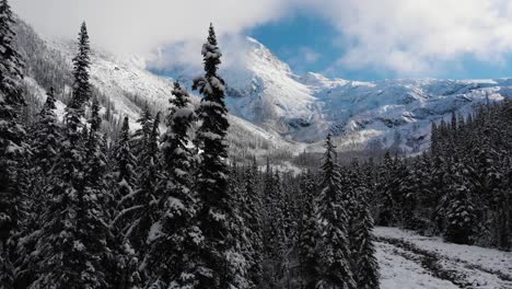 Imágenes-Aéreas-Canadá-Invierno-Nieve-Montaña