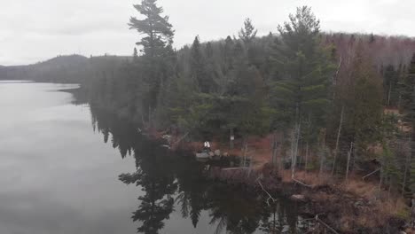 couple-by-the-lake-and-reveling-landscape-aerial-view