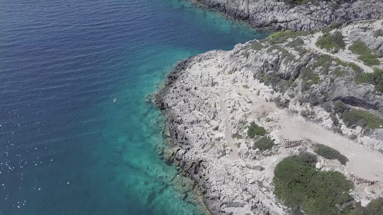 imágenes de drones de la entrada de korakonissi en grecia zakynthos