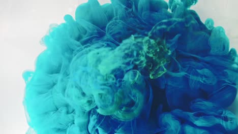 paint water splash ink explosion smoke cloud blue