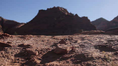 Berglandschaftswagen-Im-Zion-Nationalpark-Gedreht