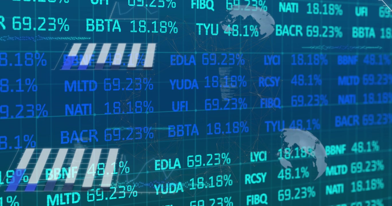 Real-time stock market data video ends with Polaris, symbolizing global finance.