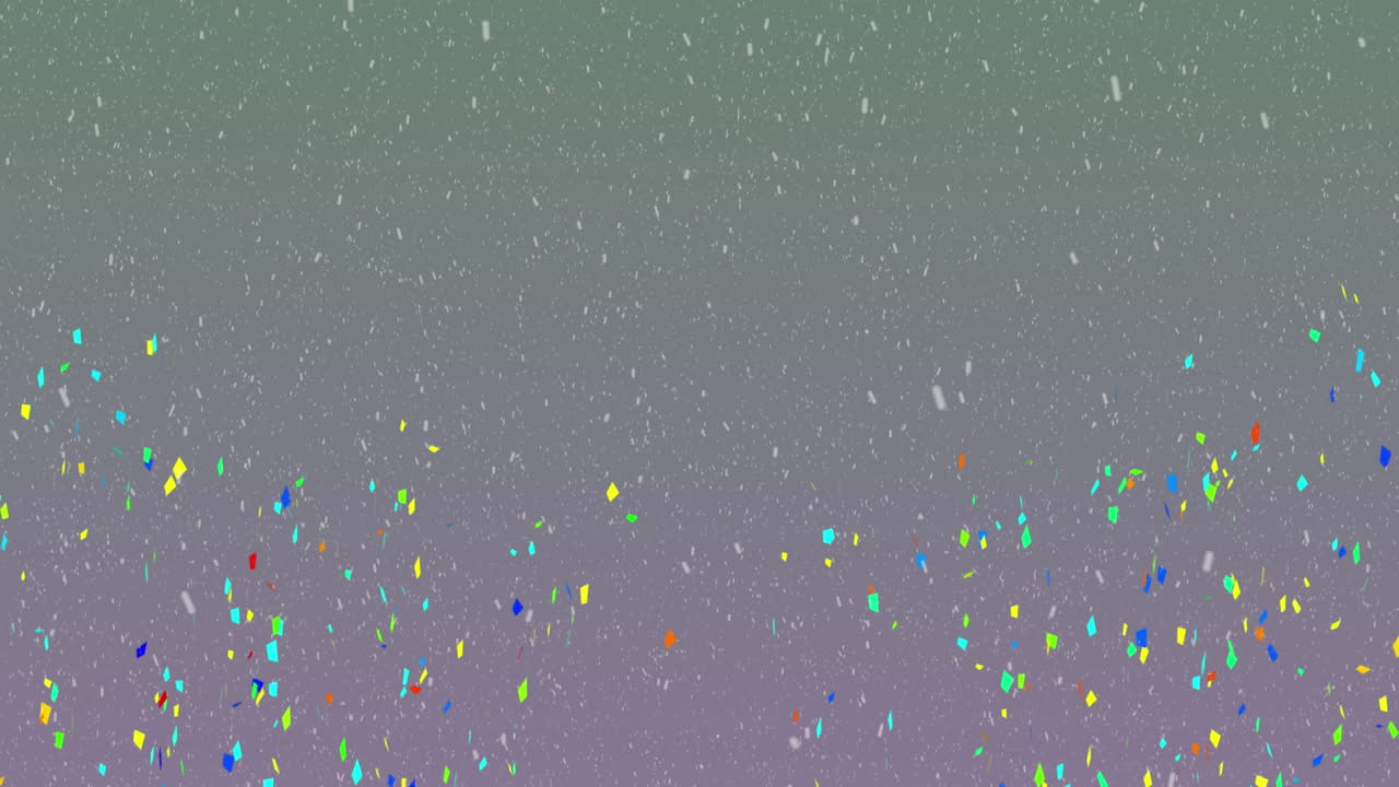 스포츠 경기장에서 떨어지는 콘페티의 애니메이션 애니메이션