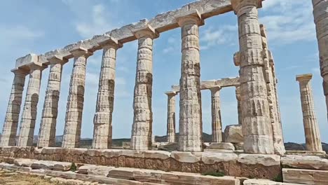 the ancient greek temple of poseidon at cape sunio