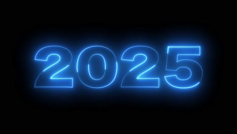 2025 feliz año nuevo, texto animado año nuevo neón 2025