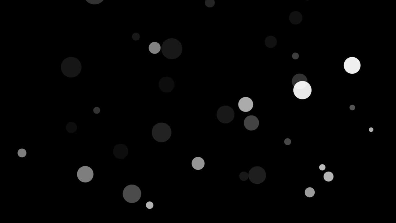 Abstract animation of white particles or dust floating on black background. For creating atmospheric, magical, or dreamy scenes