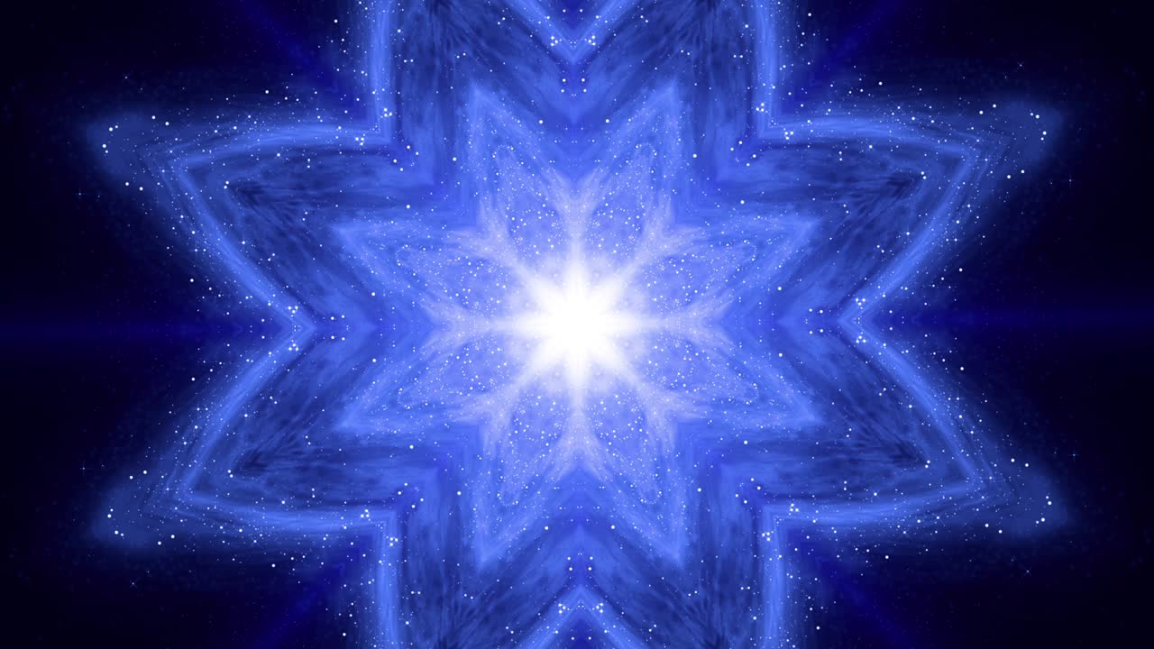 zen concepto de equilibrio de energía. meditación flor cambia su forma geométrica. yoga, budismo, oriental 4k imágenes de bucle sin costuras