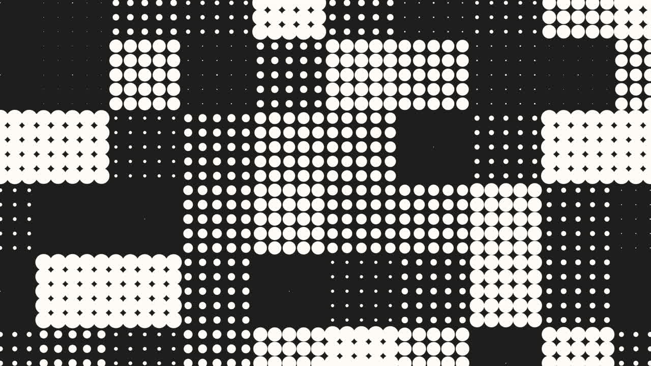 A mesmerizing image featuring a grid of black and white dots forming a checkerboard pattern that repeats to create a visually captivating design