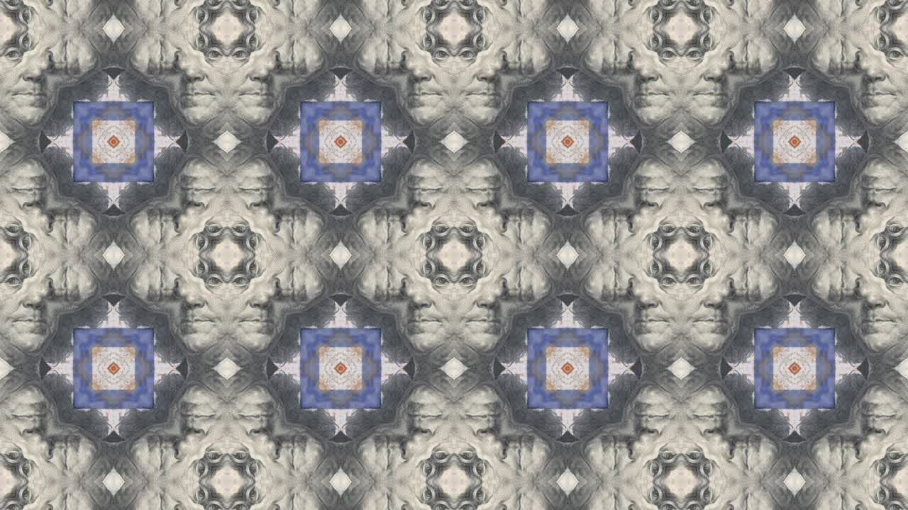 billete de dinero de dólar de estados unidos mosaico en fondo animado abstracto. negocio creativo gráfico de movimiento bucle sin costuras