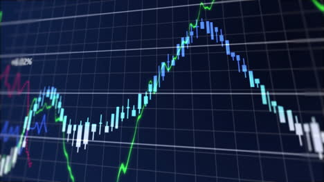 animation of financial data processing on black background