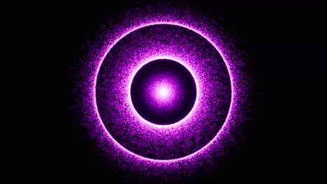 Visual-effects,-VFX,-purple-circles-particles-on-black-background-3D-animation