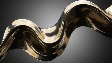 a captivating view of fluid movement: the artistic formation of a wavy metallic structure, captured in a series of frames highlighting its reflective curvature