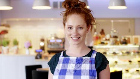 portrait of barista at cafe