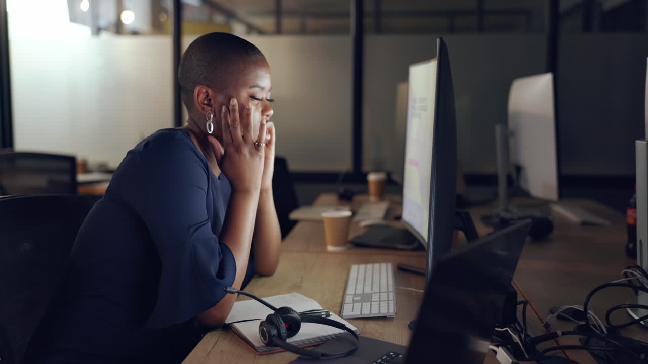 Customer support, night and tired call center