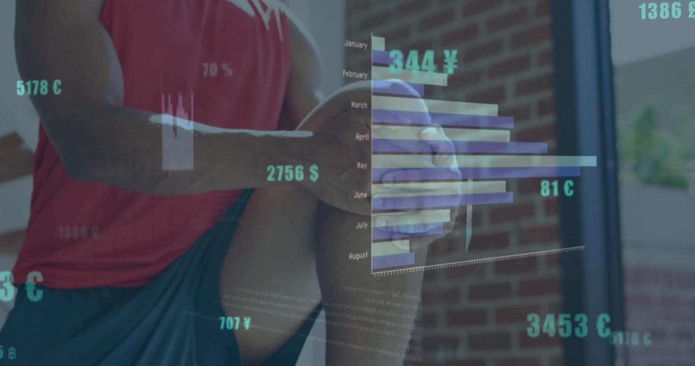 Active African American man exercises at home, symbolizing a healthy lifestyle.