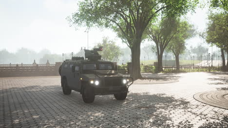 armored-military-car-in-big-city