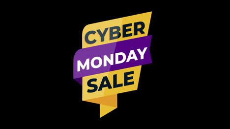 Cyber-Monday-sale-sign-banner-for-promo-video.-Sale-badge.-Special-offer-discount-tags-with-Alpha-Channel-transparent-background.