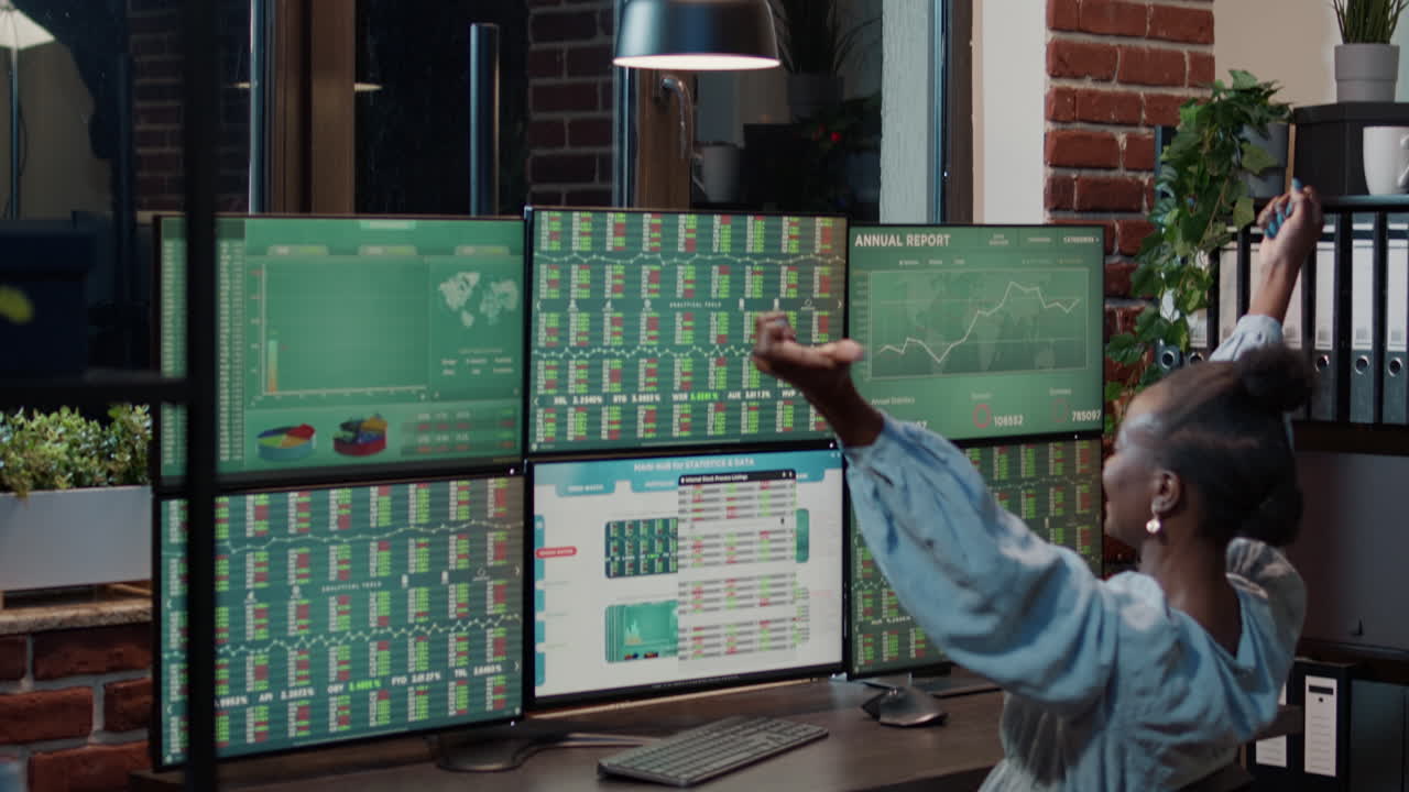 Sales broker feeling happy about successful forex exchange