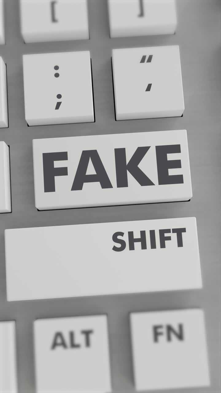 impresión de botón falso en el teclado vídeo vertical
