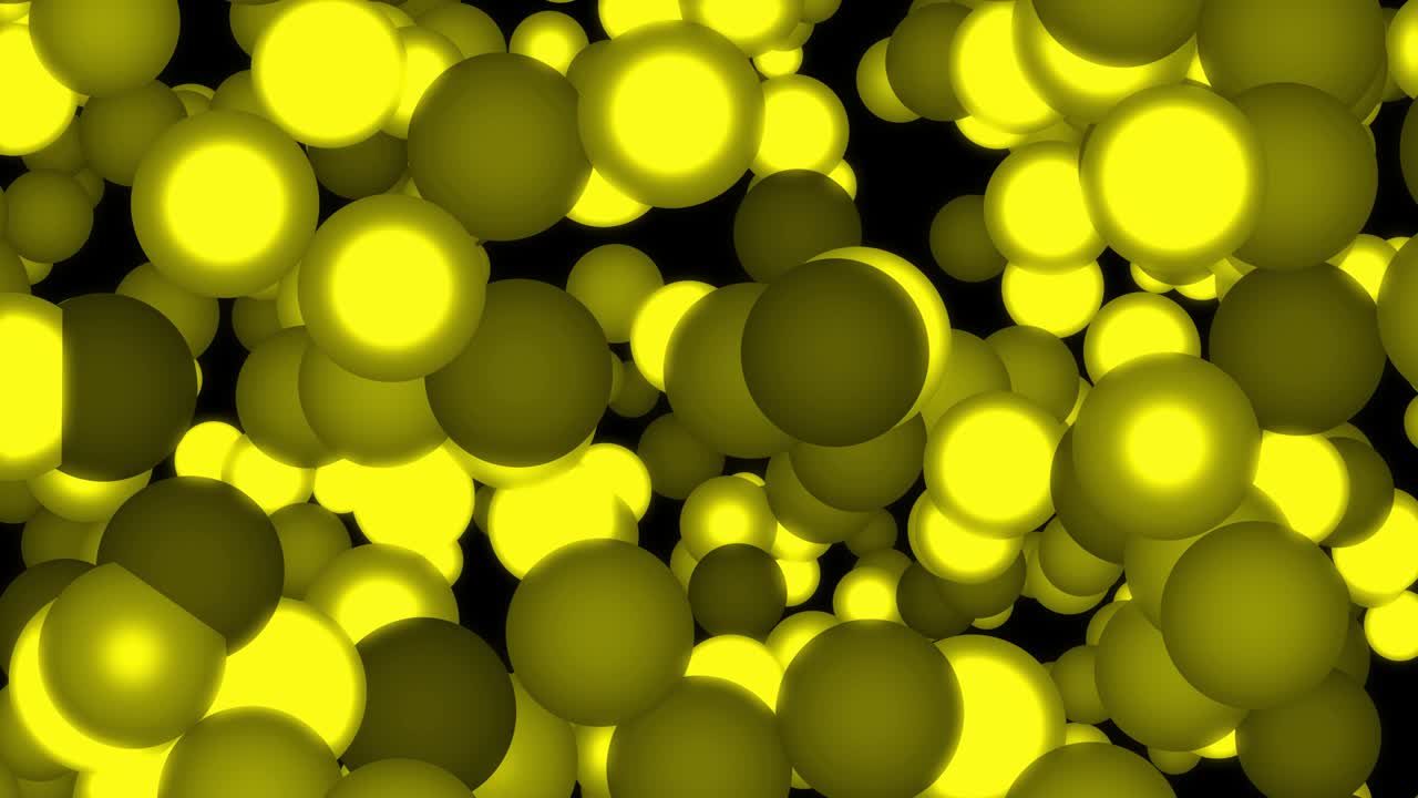 движущаяся анимация с большим размером точечной шары