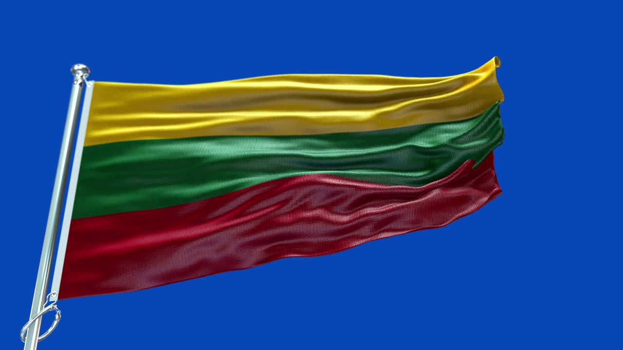 4k bandera muy detallada de litua - bandera de litua alto detalle - bandera nacional de litua patrón de ondas elementos en bucle