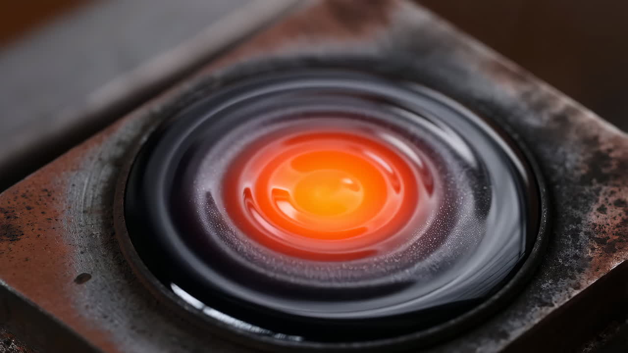 Molten Material with Glowing Center