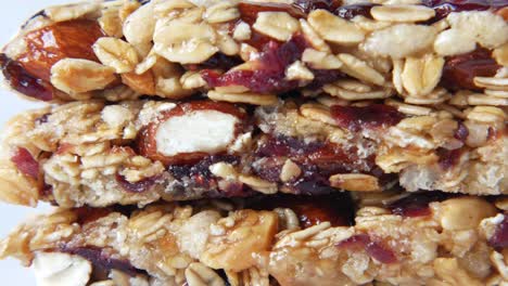 close up of granola bars