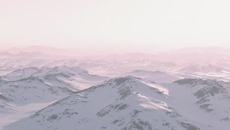 majestic snowy mountain landscape under soft sunlight at dusk