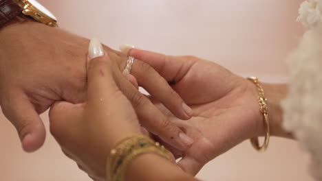 bride and groom exchanging wedding rings, symbolizing their eternal commitment