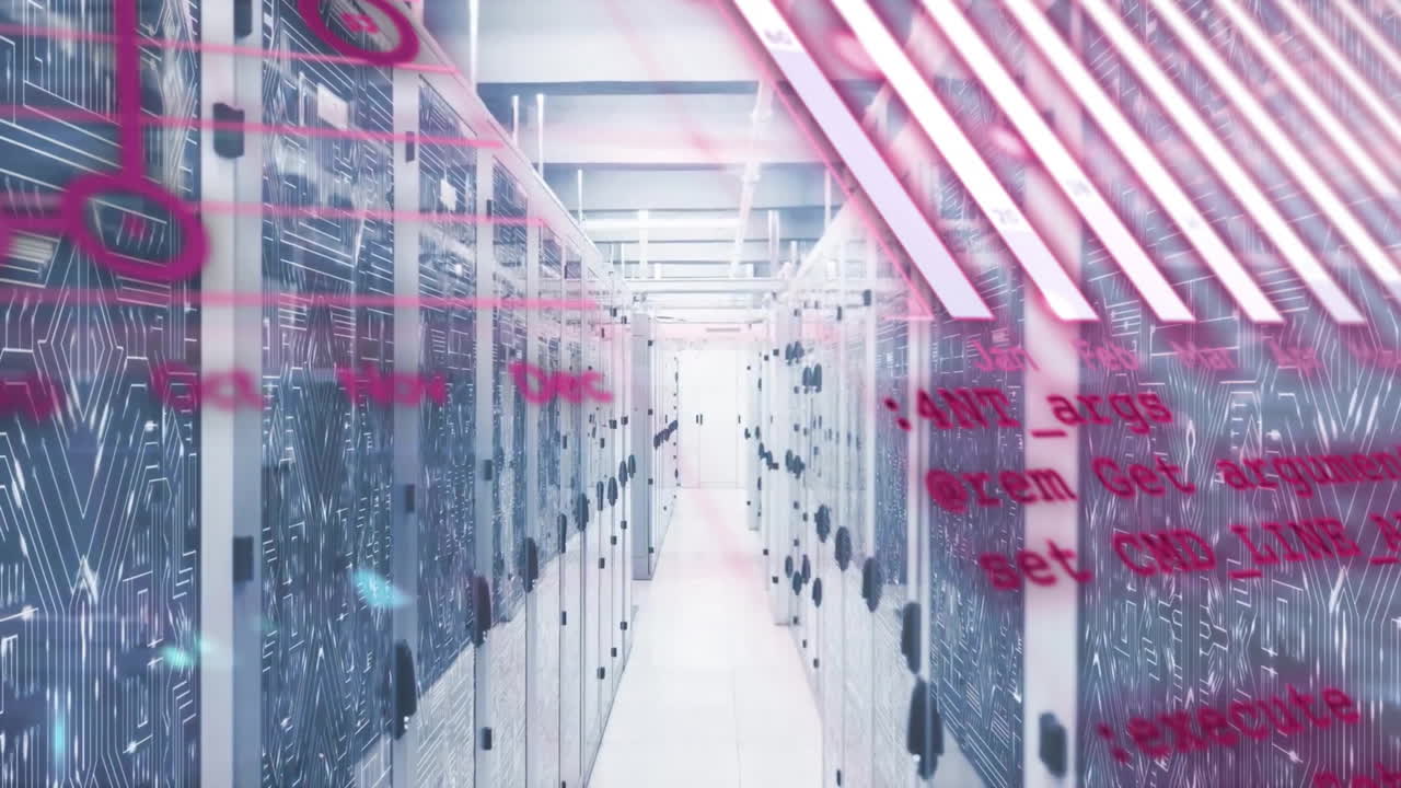 Animation of data processing over computer servers