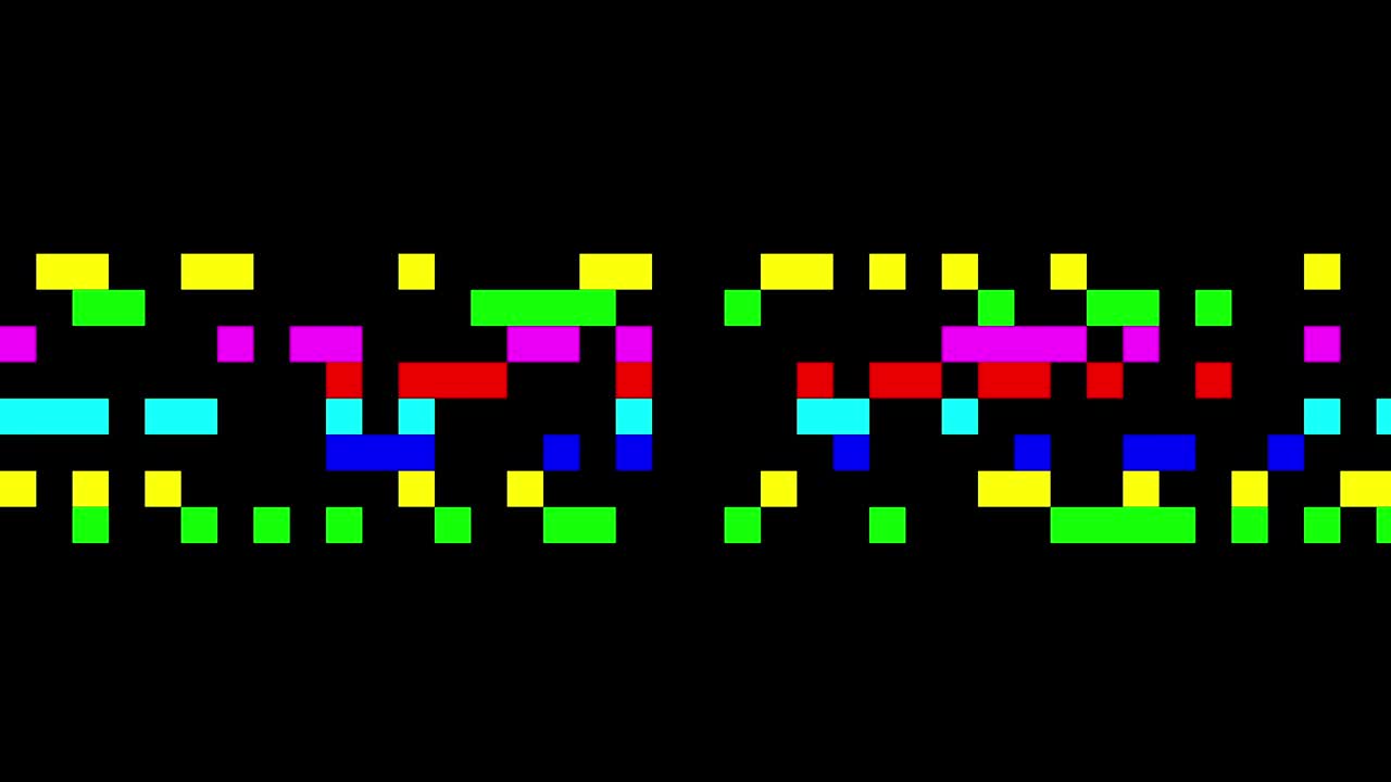 señal de cuadrados digitales multicolores