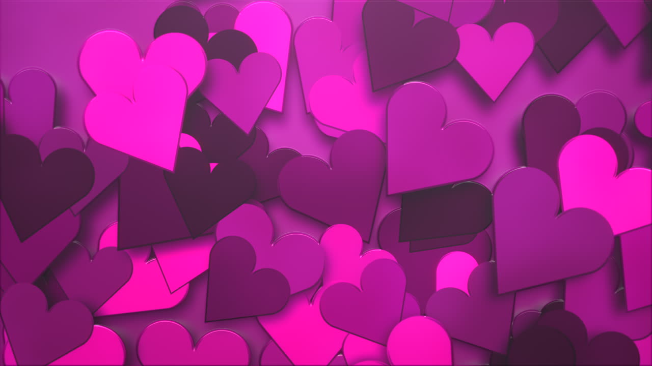 animación primer movimiento corazones románticos en el día de san valentín 28