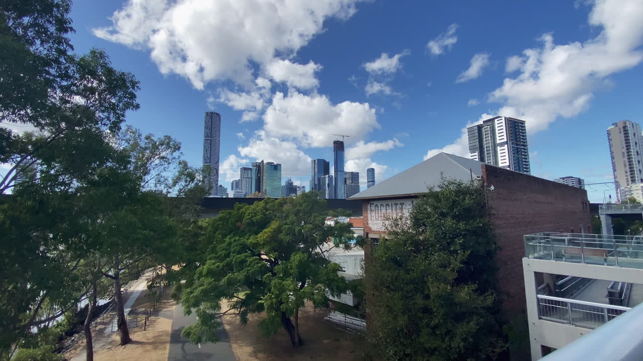 Old Building with City Skyline in the background, Brisbane, Queensland, Australia