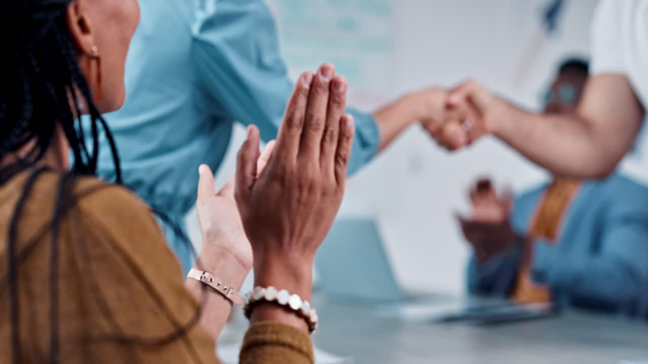 축하, 악수, 파트너십 박수