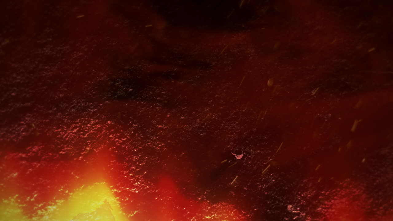 Cinematic theme with red hot lava and motion camera on dark background 1