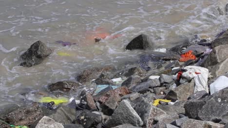 contaminación del agua encontrada en la playa de malpe, ka india