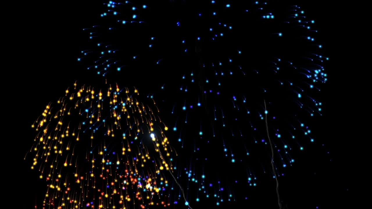Fuochi d'artificio che esplodono