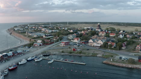 Seatown-,-Sandvik-Öland-Sweden-,-orbit-drone-shot