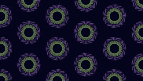 Neon-futuristic-circles-pattern-with-rainbow-lines-on-black-gradient