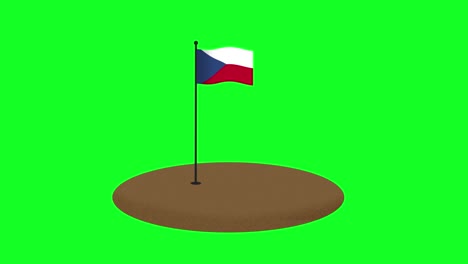 digitally generated czech flag on green screen