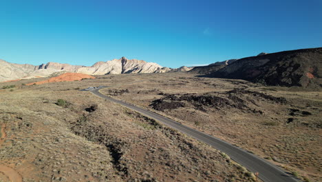desert road trip: scenic highway through arid mountains