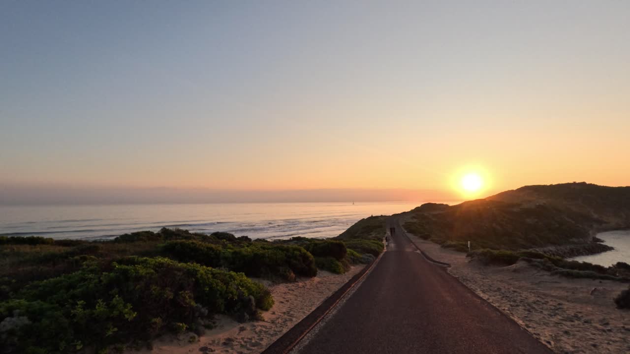 vista del atardecer desde el búnker militar de point nepean