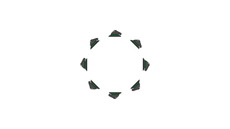 Cappello da strega pixel art rotante animato Sovrapposizione trasparente 30 fps (5)