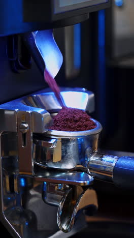 barista working with coffee machine. barista making coffee with espresso machine in cafe